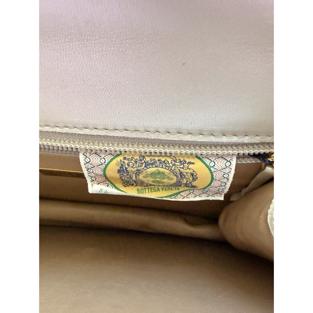 Bottega Veneta Rare‎ Vintage Intrecciato Top Handle Kelly Handbag Off White - Picture 11 of 16